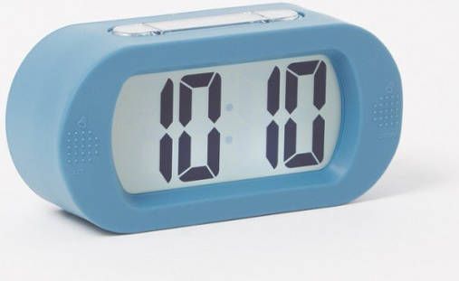 Karlsson Wekkers Alarm clock Gummy rubberized Blauw online kopen