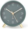 Karlsson Wekkers Alarm clock Lofty metal matt D. 11cm Groen online kopen