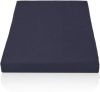 Essenza Satin hoeslaken 100% katoen-satijn 1-persoons (90x210 cm) Blauw, Stone blue online kopen