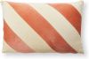 HKliving Kussen gestreept velvet peach/cream 40x60 cm online kopen