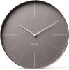 Karlsson Wandklokken Wall clock Normann station brushed case Grijs online kopen