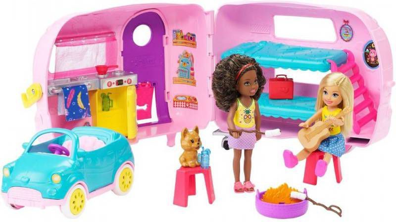 Barbie Club Chelsea Cabriolet Met Caravan Meisjes online kopen