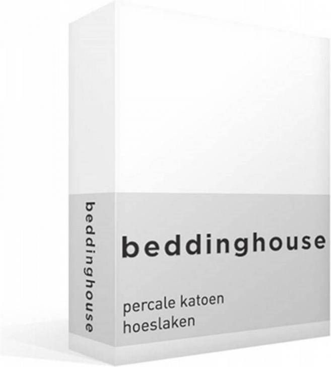 Beddinghouse Percale Katoen Hoeslaken 100% Percale Katoen 1 persoons(80/90x210/220 Cm) White online kopen