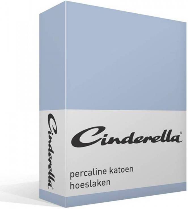 Cinderella Basic Percaline Katoen Hoeslaken 100% Percaline Katoen Lits jumeaux(180x200 Cm) Sapphire online kopen