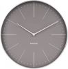 Karlsson Wandklokken Wall clock Normann station brushed case Grijs online kopen