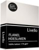 Livello Hoeslaken flanel Ecru 180 x 200 cm online kopen