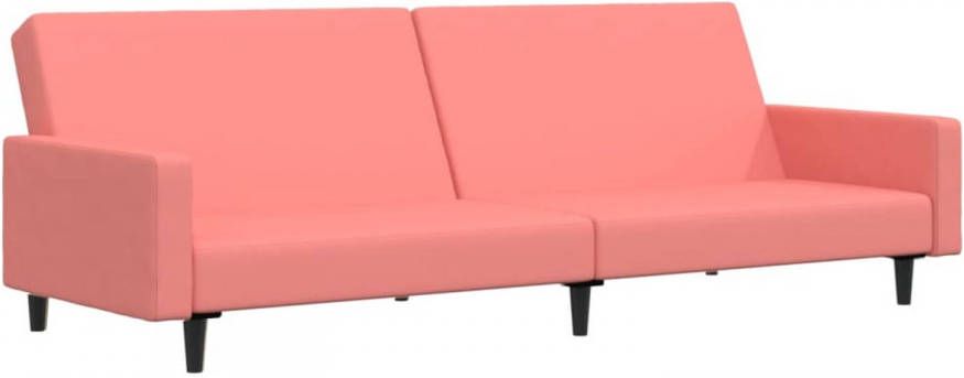 VidaXL Slaapbank 2 zits fluweel roze online kopen