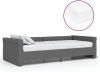 VidaXL Slaapbank met matras en USB stof donkergrijs 90x200 cm online kopen
