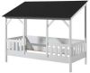 Vipack Bed Huisbed Inclusief 3 Panelen En Slaaplade 90 x 200 cm wit/zwart online kopen