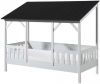 Vipack Bed Huisbed Inclusief 3 Dakpanelen 90 x 200 cm wit/zwart online kopen