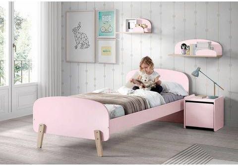 Vipack Bed Kiddy Inclusief Nachtkast 90 x 200 cm roze online kopen