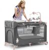 VidaXL Kinderkraft Reisbedje Campingbedje Joy 126 X 65 X 76 Cm 10, 5 Kg Roze Eenvoudig Inklapbaar online kopen