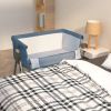 VidaXL Babybox Met Matras Linnen Marineblauw online kopen