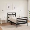 VidaXL Bedframe massief hout zwart 90x190 cm 3FT Single online kopen