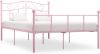 VidaXL Bedframe metaal roze 160x200 cm online kopen