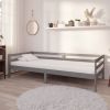 VidaXL Slaapbank met matras massief grenenhout grijs 90x200 cm online kopen