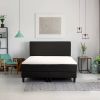 Beter Bed Basic Box Ambra Vlak Met Gestoffeerd Matras 140 x 200 cm zwart online kopen