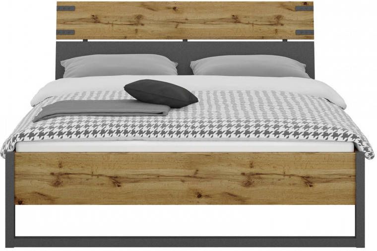 Beter Bed Basic Bed Edinburgh 140 x 200 cm eiken/grijs online kopen