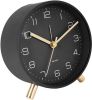 Karlsson Wekkers Alarm clock Lofty metal matt D. 11cm Zwart online kopen