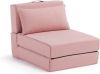Kave Home Arty Poef Eenpersoonsbed Roze online kopen