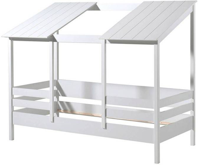 Vipack Bed Huisbed Inclusief 2 Dakpanelen 90 x 200 cm wit online kopen